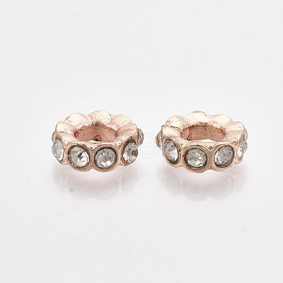 Rose Gold Plated Alloy European Beads MPDL-S067-25-1