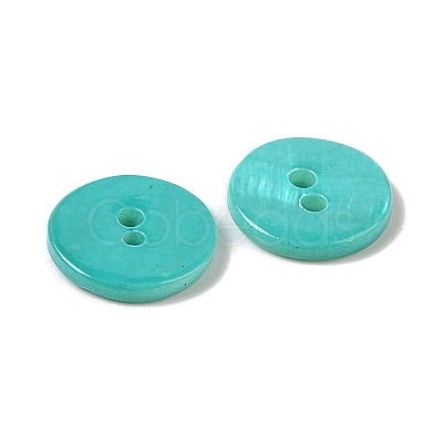 Spray Paint Natural Freshwater Shell Button BSHE-H018-15C-1