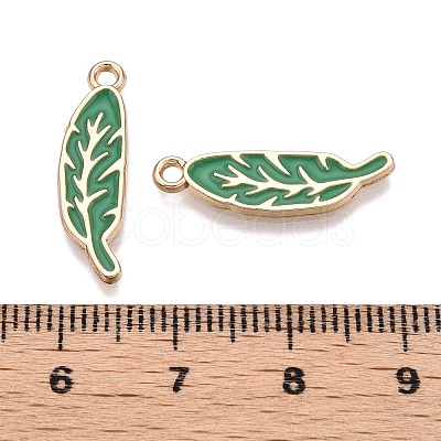 Rack Plating Alloy Enamel Pendants ENAM-N056-342-1