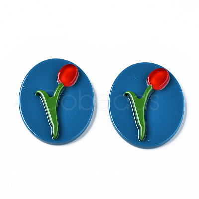 Opaque Acrylic & Resin Cabochons KY-Q058-018-1