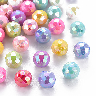 Opaque Acrylic Beads X-TACR-S154-10F-1