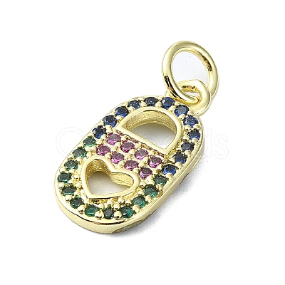 Brass Micro Pave Colorful Cubic Zirconia Pendant KK-H475-02G-1