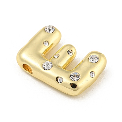 Brass Micro Pave Clear Cubic Zirconia Pendants KK-E093-04G-E-1