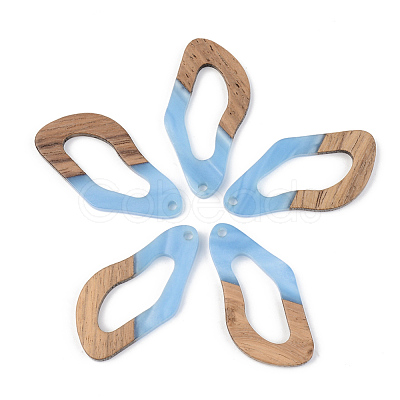 Resin & Walnut Wood Pendants RESI-S389-009A-1