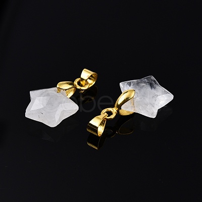 Natural Quartz Crystal Charms G-N326-142-11-1