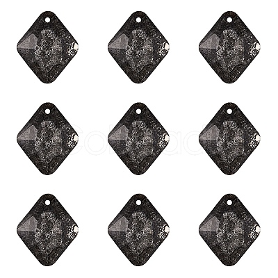 K9 Glass Rhinestone Pendants RGLA-CJ0001-02-1