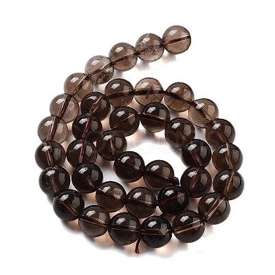 Natural Smoky Quartz Round Beads Strands G-E329-10mm-38A-1