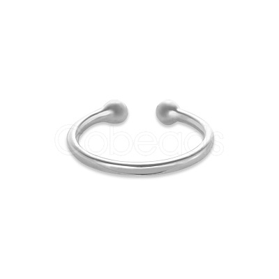 SHEGRACE Simple 925 Sterling Silver Torque Cuff Rings JR95A-1