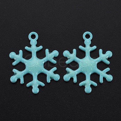 Spray Painted Alloy Enamel Pendants X-ENAM-N055-036F-NR-1