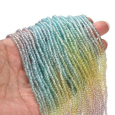 Transparent Painted Glass Beads Strands DGLA-A034-T2mm-A15-1