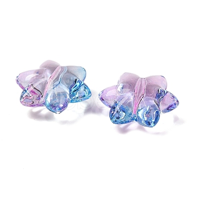 633Pcs Transparent Two Tone Acrylic Beads X-MACR-K359-18B-1