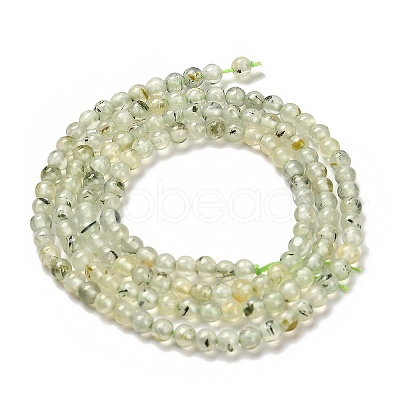 Natural Prehnite Beads Strands G-B107-E01-01-1