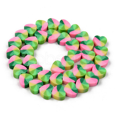 Handmade Polymer Clay Beads Strands X-CLAY-N008-002A-1