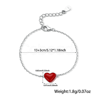 Anti-Tarnish Rhodium Plated Platinum 925 Sterling Silver Charm Bracelets AC7562-2-1