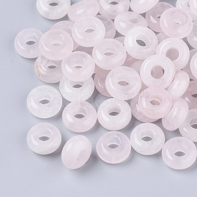 Natural Rose Quartz European Beads G-Q503-18-1