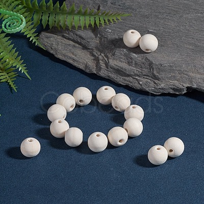 Unfinished Wood Beads X-WOOD-S651-14mm-LF-1