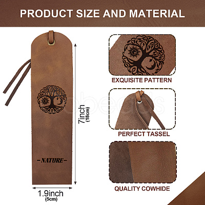 Cowhide Leather Labels AJEW-WH0386-0016-1