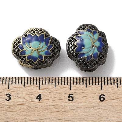 Brass Enamel Beads KK-M284-16AB-1