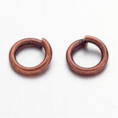 90pcs Red Copper Color Brass Jump Rings X-JRC6MM-R-1