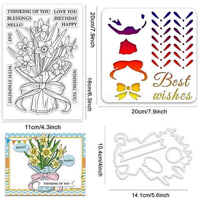 Globleland Custom PVC Plastic Clear Stamps DIY-GL0004-54-1