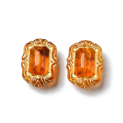 Imitation Amber Transparent Acrylic Beads MACR-D071-02H-1