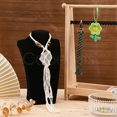 CHGCRAFT 3Pcs 3 Style Cotton Braided Pendant Decorations HJEW-CA0001-40-1