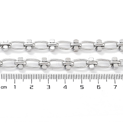 Tarnish Resistant 304 Stainless Steel Oval & Dumbbell Link Chain STAS-B060-02P-1