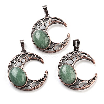 Natural Green Aventurine Pendants G-L602-01R-19-1