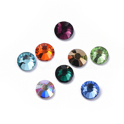 Glass Flat Back Rhinestone Cabochons RGLA-S002-12SS-M-1