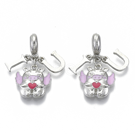 Alloy European Dangle Charms MPDL-N039-021-1