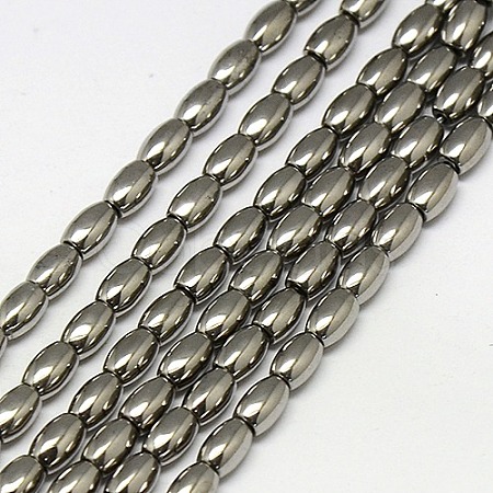 Electroplate Non-magnetic Synthetic Hematite Beads Strands G-J168-5x3mm-01-1