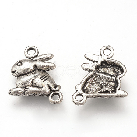 Tibetan Style Alloy Bunny Links connectors TIBE-T004-03AS-NR-1