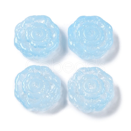 Painted Glass Beads GLAA-S202-14J-1