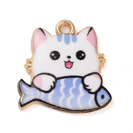 Rack Plating Alloy Enamel Pendants FIND-Q099-11G-02-1