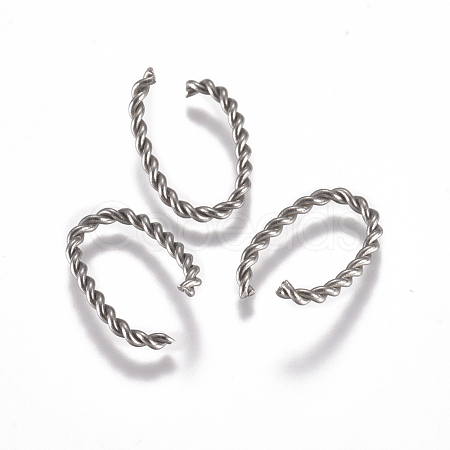 304 Stainless Steel Twisted Jump Rings X-STAS-L234-167P-1