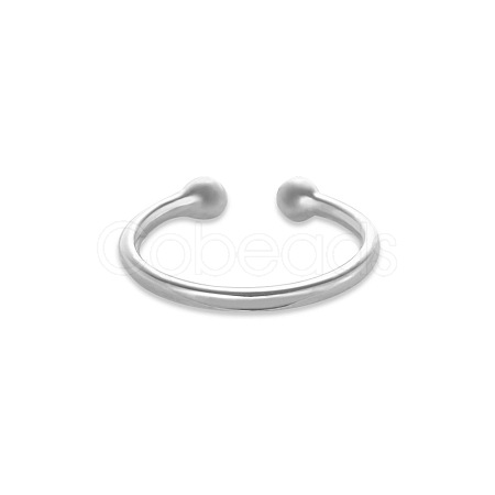 SHEGRACE Simple 925 Sterling Silver Torque Cuff Rings JR95A-1