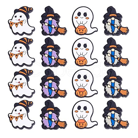 12Pcs 4 Style Halloween Silicone Beads JX753A-1