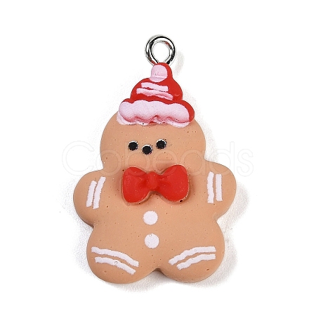 Cristmas Thmem Resin Pendants RESI-Q014-01B-1