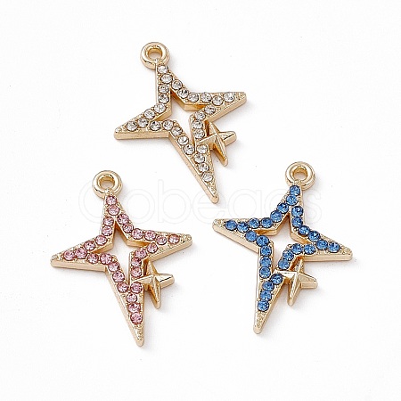 Alloy Rhinestone Pendants PALLOY-P287-08LG-1