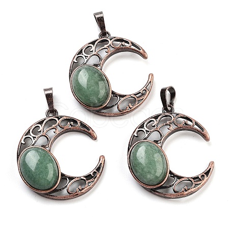 Natural Green Aventurine Pendants G-L602-01R-19-1