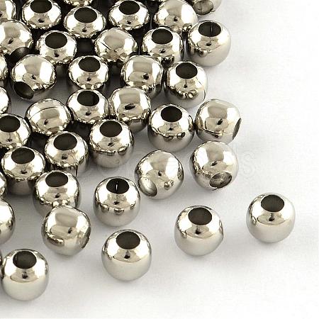 Iron Round Beads E147Y-1