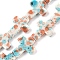 Baking Paint Synthetic Turquoise Beads Strands, with Enamel, Cross, Light Salmon, 15.5x12.5x3.5mm, Hole: 1mm, about 24pcs/strand, 14.96~15.08''(38~38.3cm)