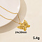 304 Stainless Steel Butterfly Pendant Necklaces, Chain Chain Necklaces