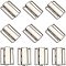 CHGCRAFT Alloy Bikini Clips, Bra Clasp Replacement Part, Lingerie Snap Closure, Platinum, 16.5x23.5x3.5mm, Hole: 20x2mm, 10 sets/box