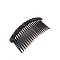 Plastic Hair Combs, with Rhinestone, Jet, 105mm