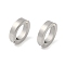 Non-Tarnish Stainless Steel Non Piercing Clip-on Earrings, Ring, Stainless Steel Color, 13x4mm