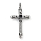 Tibetan Style 304 Stainless Steel Pendants, Cross, Antique Silver, 54x29x6.2mm, Hole: 5~6.5mm