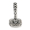 Viking 316 Surgical Stainless Steel Pendants, Hammer Charm, Antique Silver, 41x21x8.5mm, Hole: 3x3.5mm