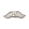 Non-Tarnish 304 Stainless Steel Beads, Wings, Stainless Steel Color, 6.5x21x3.5mm, Hole: 1.5mm