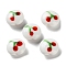 Handmade Lampwork Beads, Oblate, Cherry, 15x16.5x8mm, Hole: 1.6mm